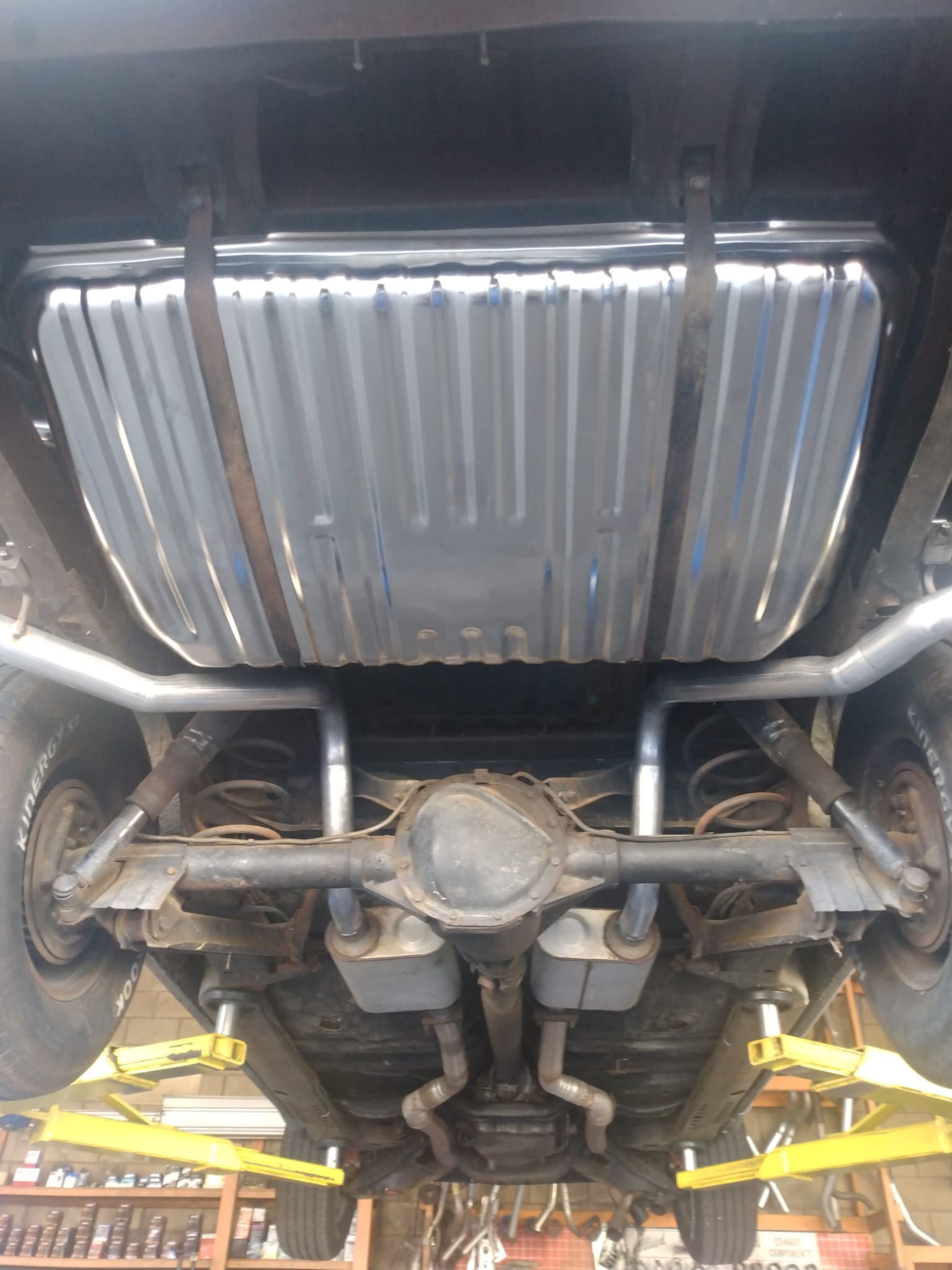 Full undercarriage exhaust system
